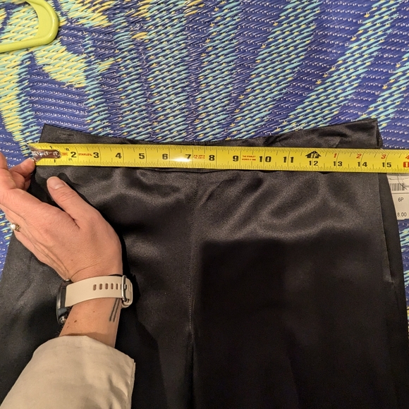 100% Pure Silk Black Trousers Pants Boss Babe CEO Fashion - Picture 6 of 10